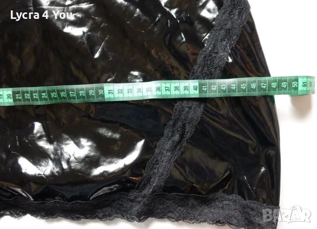 L/XL къса еротична рокля от еко кожа и дантела, снимка 9 - Рокли - 53375891