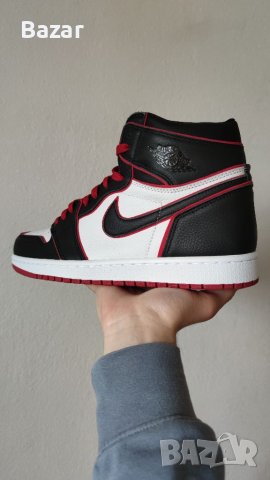 Nike Air Jordan 1 High Bloodline Размер 45 Номер Кецове Маратонки Мъжки Обувки Нови Оригинални , снимка 3 - Кецове - 40699205