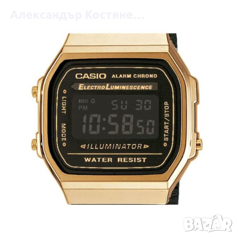 Часовник Casio Vintage A168WEGB-1BEF, снимка 4 - Мъжки - 44666397