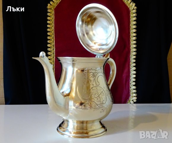 Английски чайник,кана,никелово сребро,маркировка. , снимка 5 - Антикварни и старинни предмети - 30702242