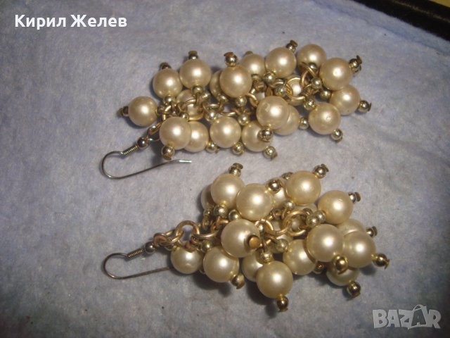 РЕТРО ВИНТИДЖ АР НУВО СТИЛ ПЕРЛЕНИ ПОЗЛАТЕНИ ОБЕЦИ 27685