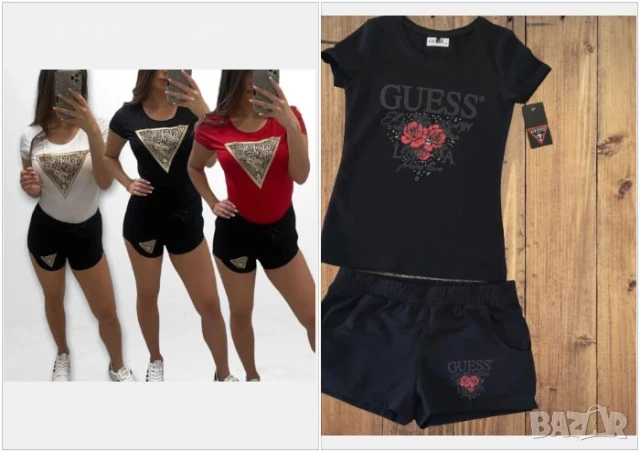 Guess Дамски Летен Комплект🔝Дамски Къс Спортен Екип Томи Хилфигер - Различни Модели Код LFS519