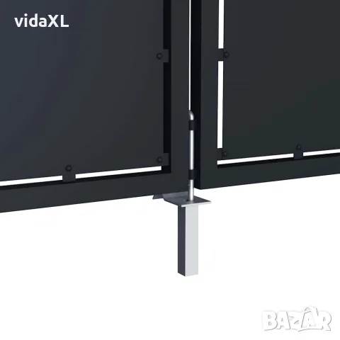 vidaXL Градинска порта от стомана 350x200 см, антрацит, снимка 3 - Огради и мрежи - 56146086