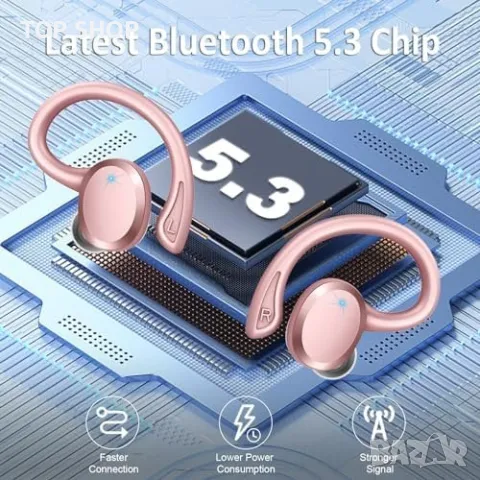 Нови Безжични Слушалки Bluetooth 5.3, 48ч Водоустойчиви, HD Микрофон, снимка 2 - Bluetooth слушалки - 49335173