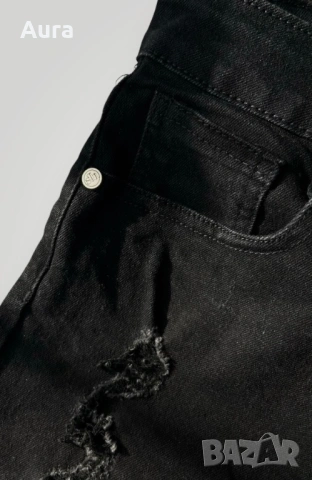 High waisted black shorts , снимка 3 - Къси панталони и бермуди - 54307634