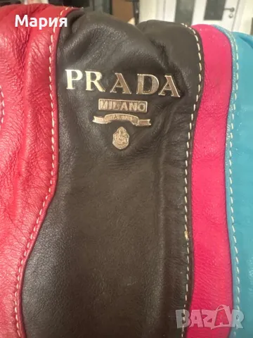 Малка многоцветна чанта Прада/Prada от естествена кожа.  , снимка 2 - Чанти - 49906073