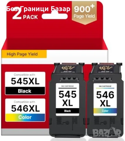 Нови PG-545XL CL-546XL касети за Canon Pixma TR4550 TS3350 MG2550S комплект за принтер печат тонер