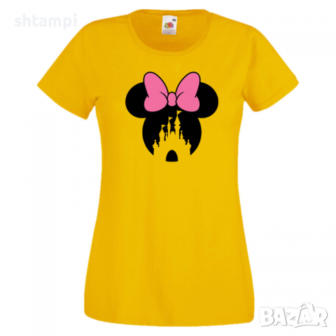 Дамска тениска Minnie Head 2 Подарък,Изненада,Рожден ден, снимка 10 - Тениски - 36530065
