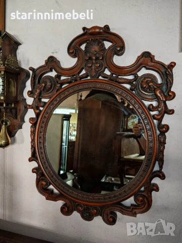 Красиво резбовано огледало , снимка 2 - Огледала - 51233990