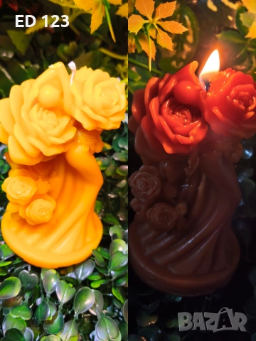 Свещи -Свети Валентин- от натурален пчелен восък, снимка 2 - Други - 53230948