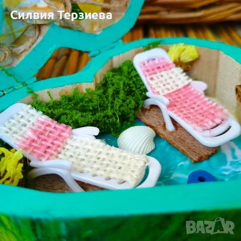 Уникална дървена кутия с форма на сърце и вътрешна декорация , снимка 6 - Декорация за дома - 50838097