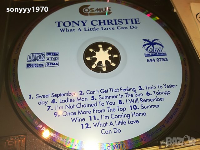 TONY CHRISTIE-ORIGINAL CD 2503231925, снимка 12 - CD дискове - 40134244