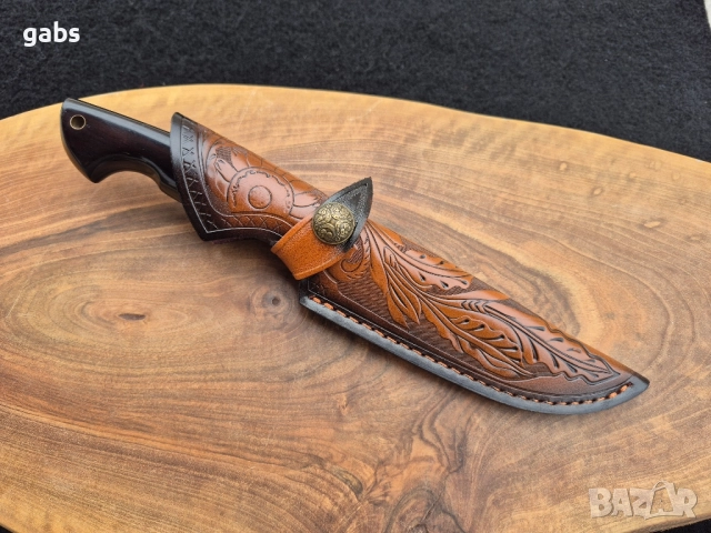 Ловен нож дамаска стомана LN423, снимка 5 - Ножове - 52325007