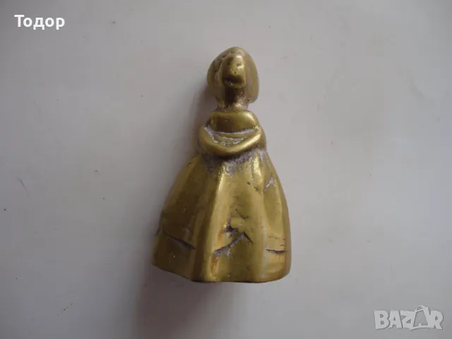 Старинна бронзова фигурка фигура пластика жена , снимка 4 - Колекции - 47410515