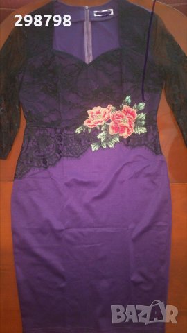 Уникална лилава рокля, снимка 3 - Рокли - 30547582