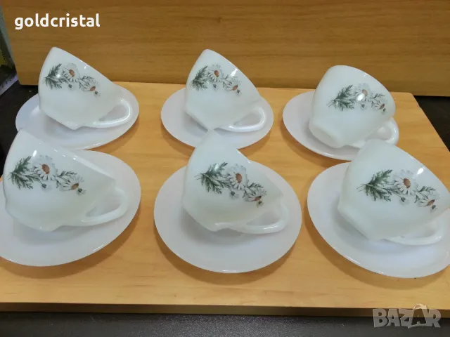 Френски аркопал чаши за чай кафе , снимка 6 - Антикварни и старинни предмети - 38188628