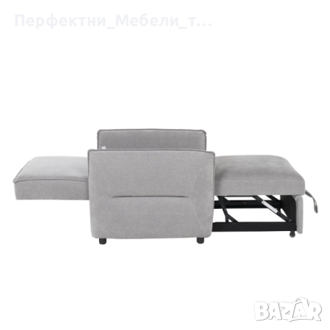 Разтегателен фотьойл,кресло-легло с дамаска/възглавница в СИВ,бежев и тъмно сив цвят-ДОСТАВКА 2 ДНИ, снимка 2 - Дивани и мека мебел - 50269063