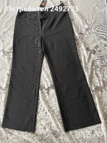 Панталони черни широк крачол