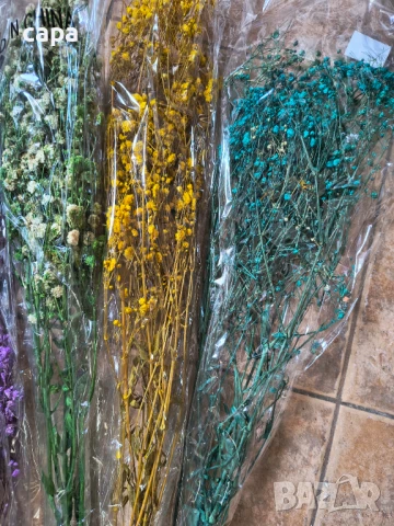 Сух гипсофил , снимка 3 - Изкуствени цветя - 50598293