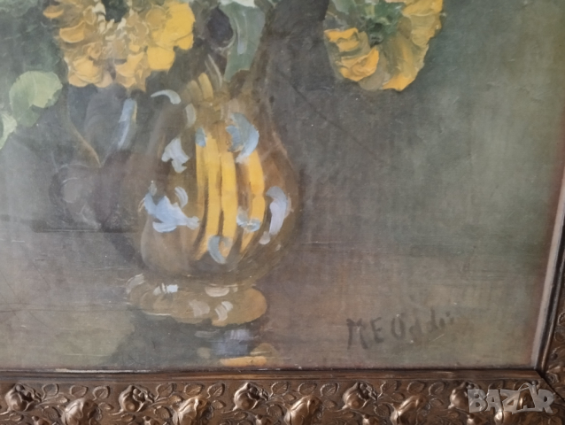 Стара картина-цветя, снимка 4 - Картини - 44569036