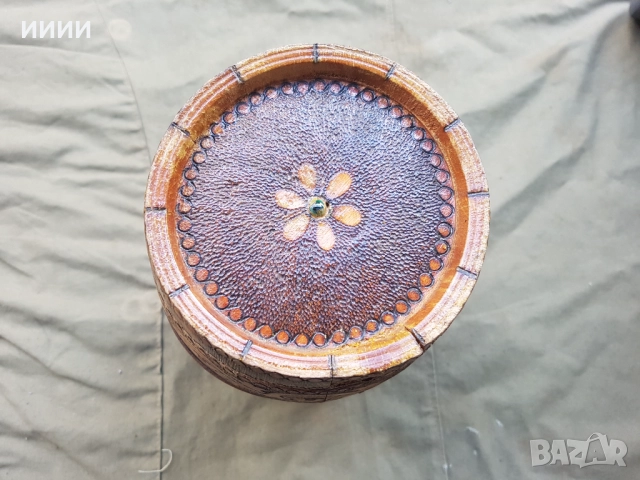 Дървено буре на стойка, снимка 4 - Антикварни и старинни предмети - 52631615