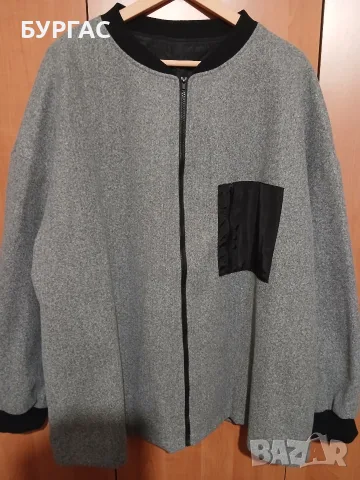 НОВО 4 xl МОДЕРНО ЕСЕННО ЯКЕ В СИВ ЦВЯТ С КРАСИВ ДИЗАЙН