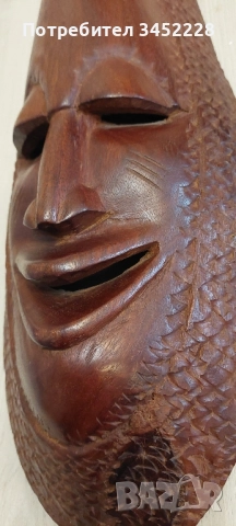 дърворезба масив Африка ръчна изработка за ценители 60см, снимка 5 - Декорация за дома - 51942233