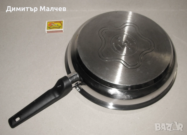 Голям тиган Korkmaz 28 см с капсулирано дъно и бакелитова дръжка, отличен, снимка 6 - Съдове за готвене - 52695399