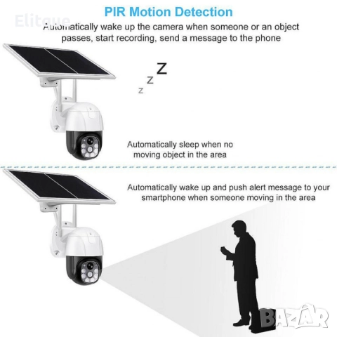 Соларна камера VC9-G - WiFi/4G сим карта  с безжична свързаност и висока резолюция, снимка 2 - Други - 52851792