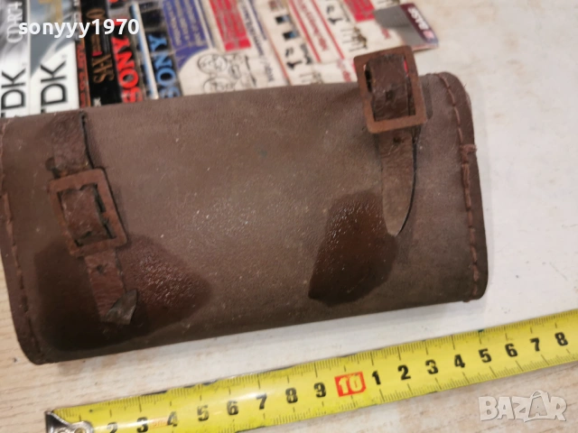 СТАРА КОЖЕНА ЧАНТА ЗА КОЛЕЛО-АНТИКА 1401261601, снимка 17 - Антикварни и старинни предмети - 53097870
