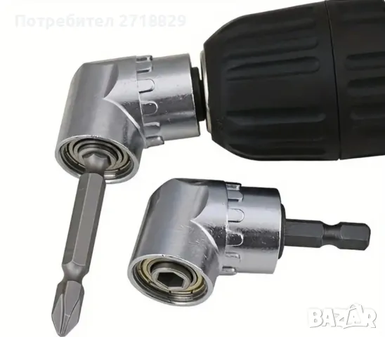 105-градусова представка  ъглов гаечен ключ с
ъглова глава, електрическа отвертка,винтоверт
, снимка 4 - Винтоверти - 48464763