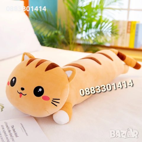 Плюшена дълга котка Възглавница, снимка 5 - Плюшени играчки - 42565264