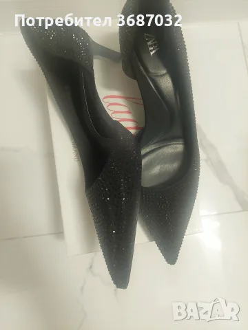 Черни обувки zara, снимка 3 - Дамски обувки на ток - 56484650