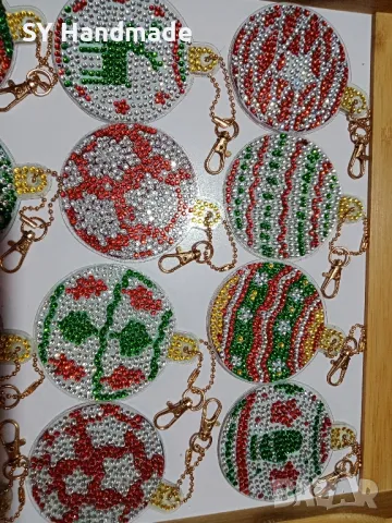 Диамантени коледни топки - 13бр, снимка 3 - Декорация за дома - 48003741