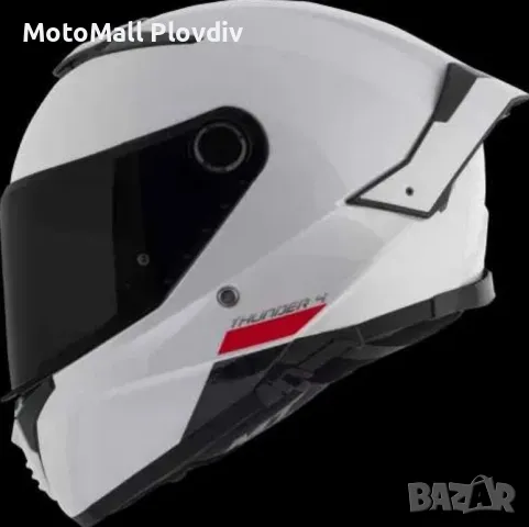 Каска MT THUNDER 4 SV WHITE писта мото мотор пистов, снимка 4 - Аксесоари и консумативи - 49167792