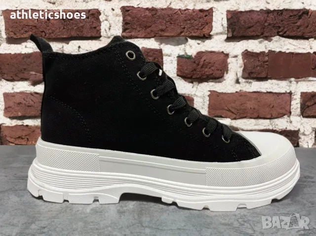 Дамски кецове от текстил в черно - 2262