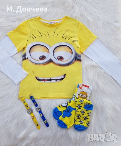 Детска блуза Миньон H&M 6-8 години, снимка 5 - Детски Блузи и туники - 37804209