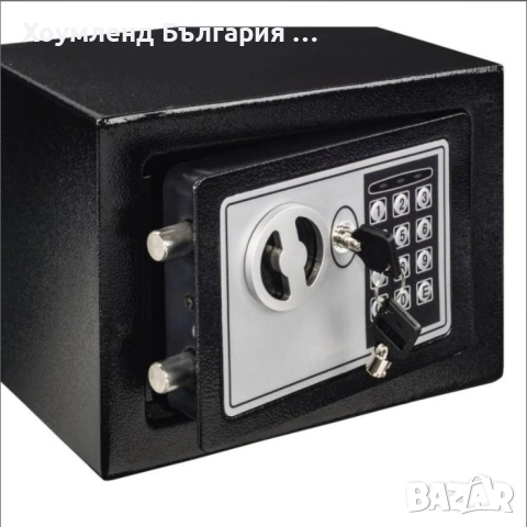 Компактен сейф каса с електронно заключване и секретен ключ