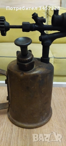 горелка бензинова лампа от соца бронз , снимка 4 - Антикварни и старинни предмети - 52595281