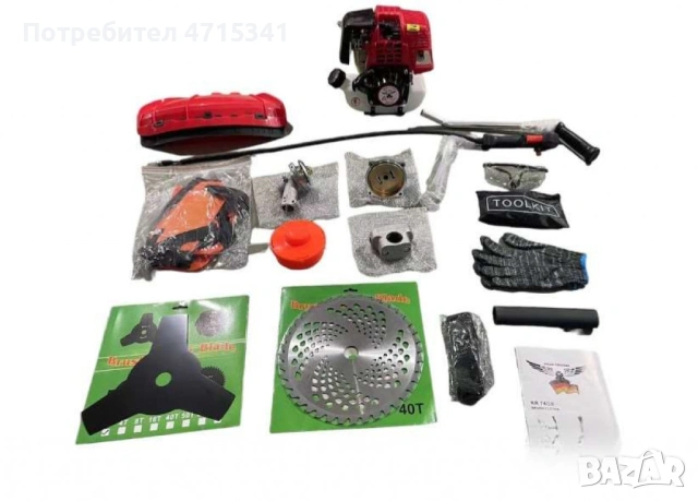 Бензинов тример за косене на трева KraftRoyal 4000W