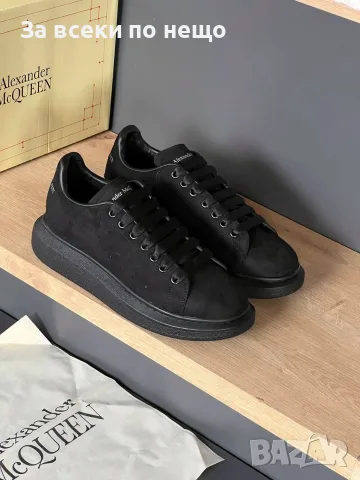 Alexander McQueen Луксозни Черни Велурени Мъжки Маратонки👟Мъжки Спортни Обувки Код SEM-962