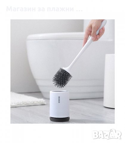 СИЛИКОНОВА ЧЕТКА С ПОСТАВКА ЗА ТОАЛЕТНА ЧИНИЯ - ЗА СТЕНА И ЗА ПОД - код 2966, снимка 2 - Други стоки за дома - 34142098