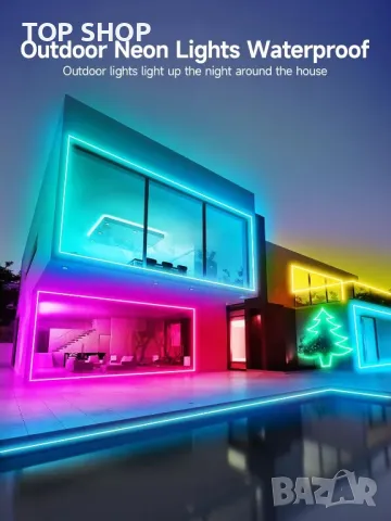 Tyute LED неонова лента, 5m RGB, дистанционно, APP, водоустойчива гъвкава 24V, снимка 2 - Лед осветление - 49804709