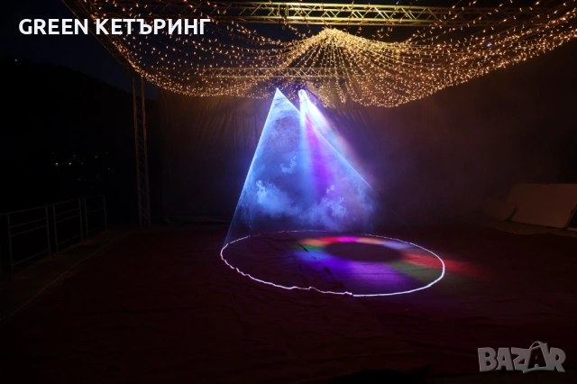 Сцена,осветление,лазер,дим