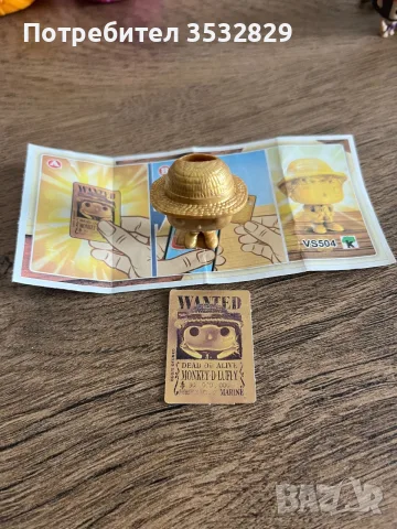 Златен Луфи / Golden Luffy Kinder Joy, снимка 2 - Фигурки - 55887006