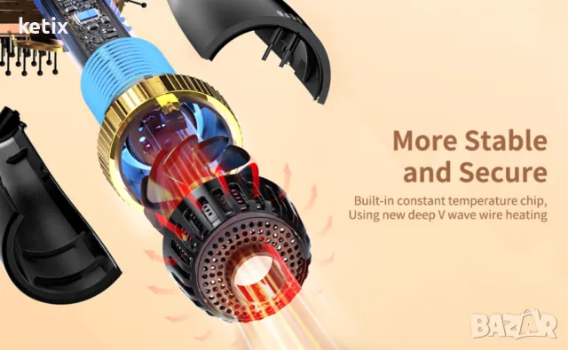 Четка за изправяне на коса ARAS 5 в 1, снимка 6 - Преси за коса - 48930562