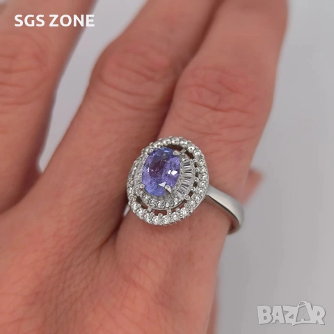 Много Красив Пръстен с Танзанит от Тайланд, снимка 9 - Пръстени - 49824969