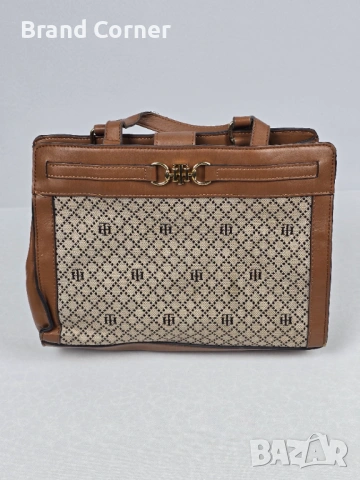 Оригинална дамска чанта Tommy Hilfiger - TH Monogram Jacquard Satchel