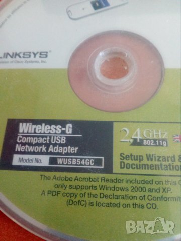 Linksys Wirelees-G Compact USB Network Adapter , снимка 3 - Мрежови адаптери - 42096493