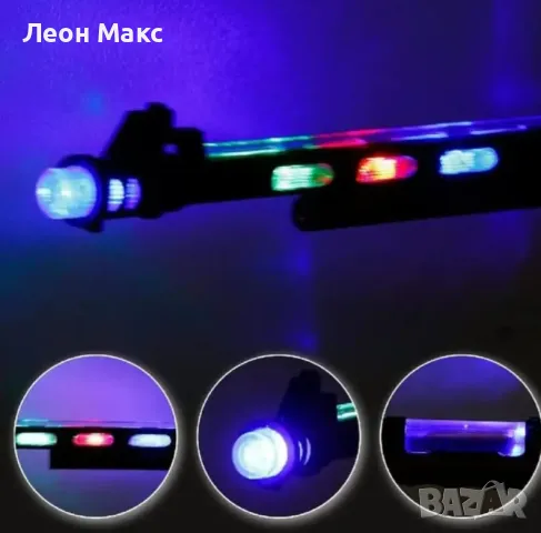 Пушка автомат със светлини и звуци 55см , снимка 6 - Музикални играчки - 48328499